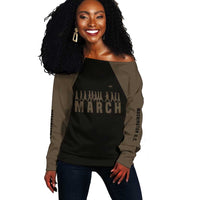 Bayard Rustin Off Shoulder Sweater with March on Washington Design Civil Rights Organizer Tribute - Wonder Print Shop