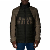 Bayard Rustin Padded Jacket with March on Washington Design Civil Rights Organizer Tribute - Wonder Print Shop
