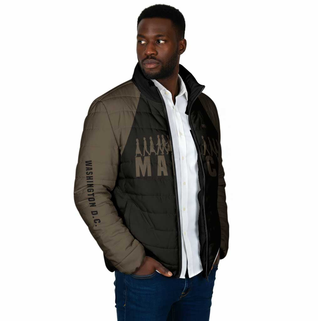 Bayard Rustin Padded Jacket with March on Washington Design Civil Rights Organizer Tribute - Wonder Print Shop