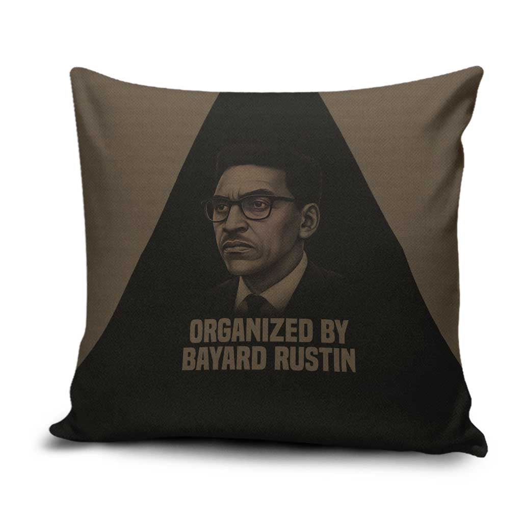 Bayard Rustin Pillow Cover with March on Washington Design Civil Rights Organizer Tribute - Wonder Print Shop