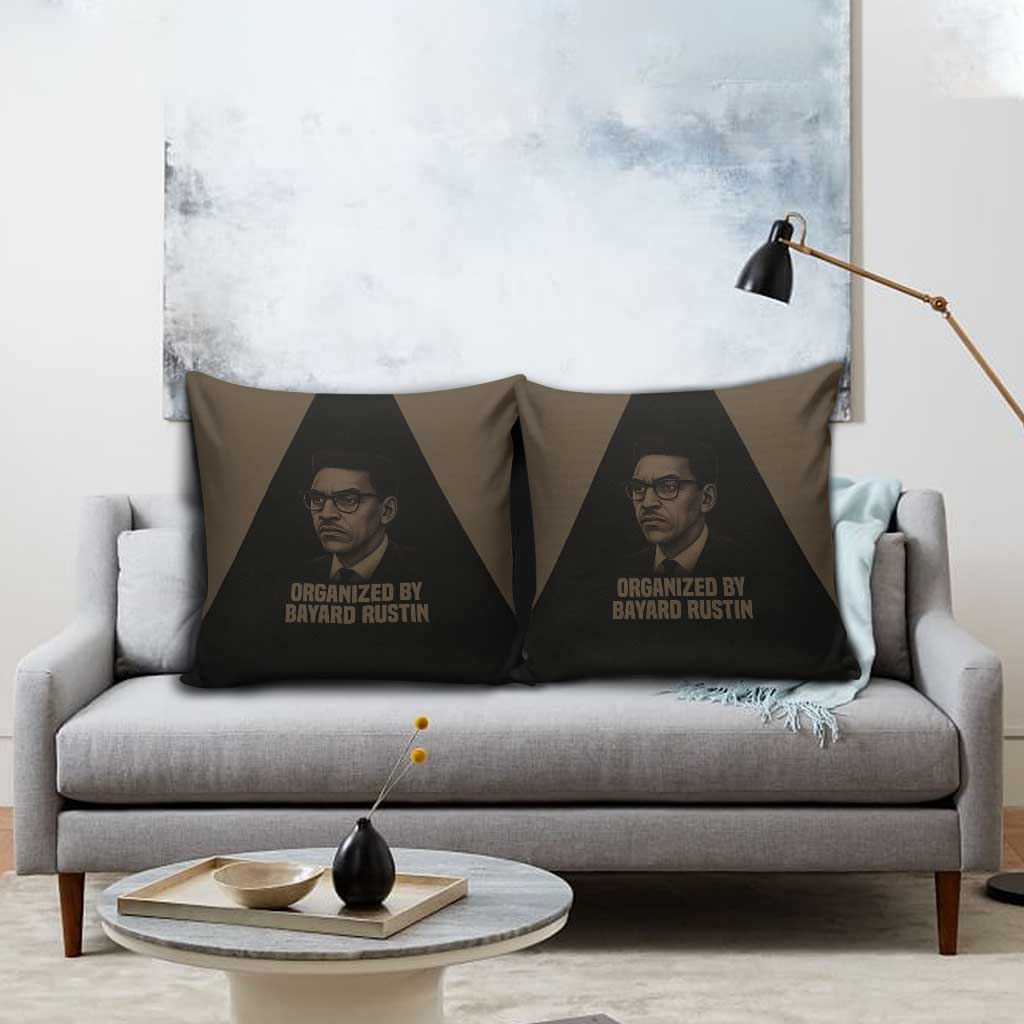 Bayard Rustin Pillow Cover with March on Washington Design Civil Rights Organizer Tribute - Wonder Print Shop