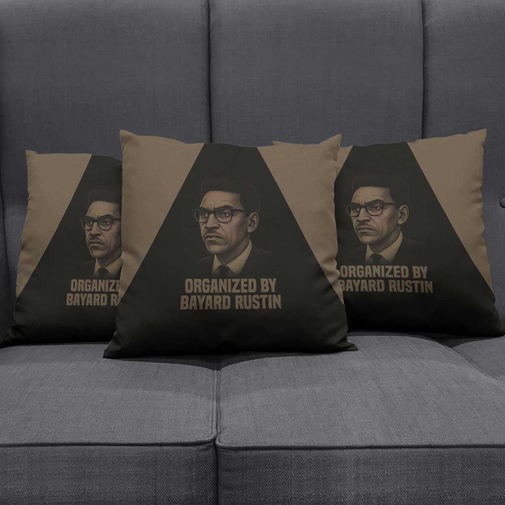 Bayard Rustin Pillow Cover with March on Washington Design Civil Rights Organizer Tribute - Wonder Print Shop