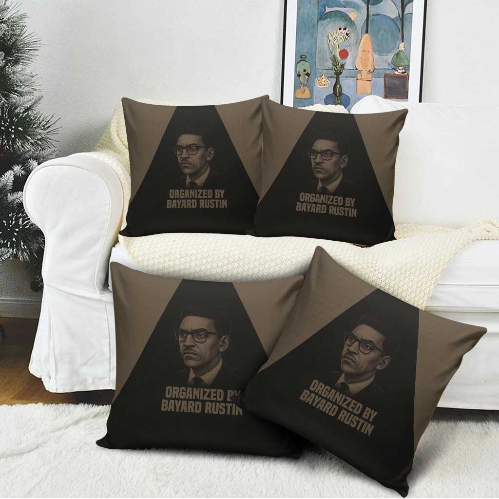 Bayard Rustin Pillow Cover with March on Washington Design Civil Rights Organizer Tribute - Wonder Print Shop