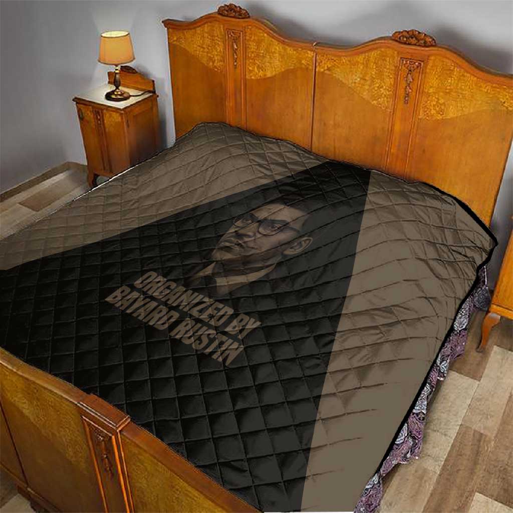 Bayard Rustin Quilt with March on Washington Design Civil Rights Organizer Tribute - Wonder Print Shop