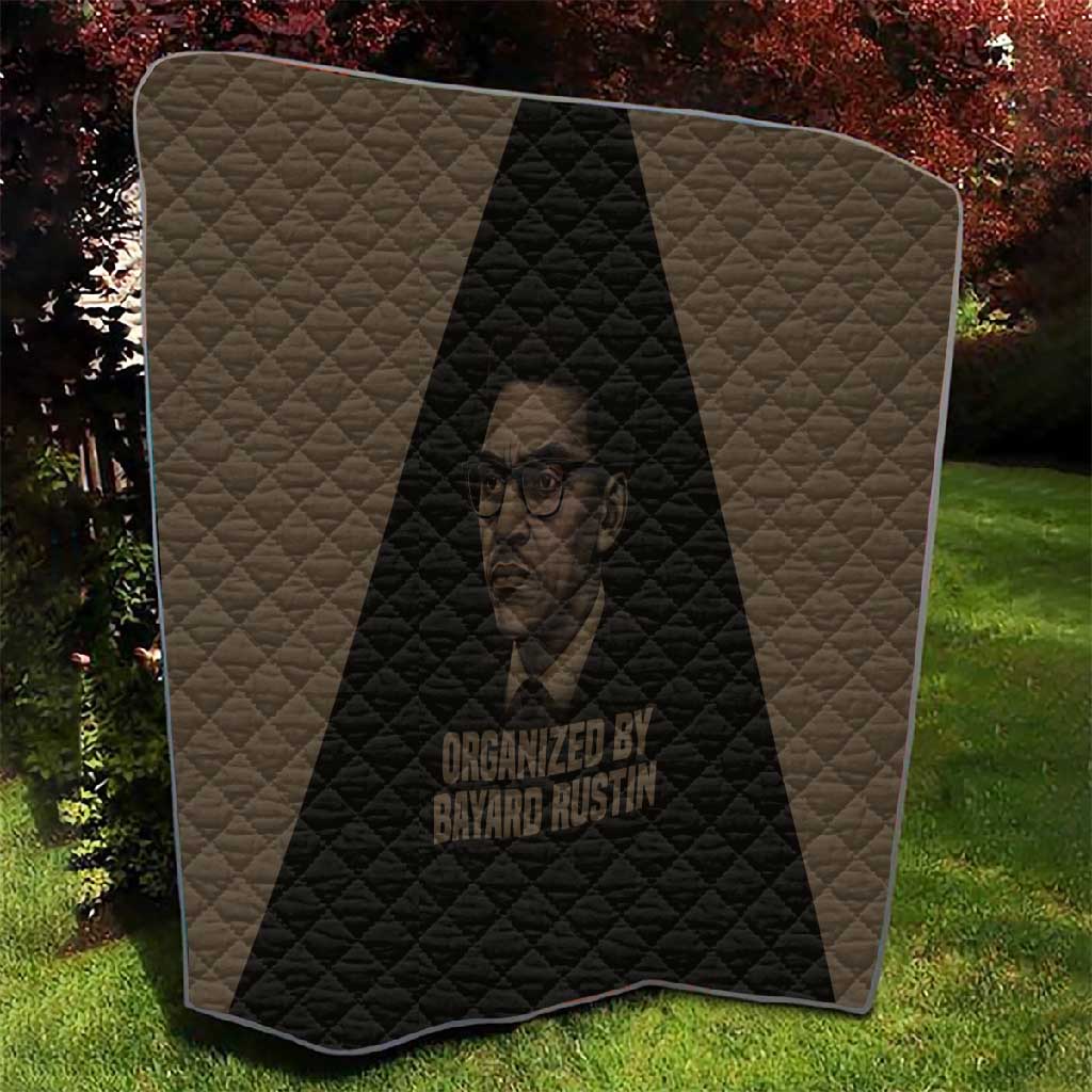 Bayard Rustin Quilt with March on Washington Design Civil Rights Organizer Tribute - Wonder Print Shop