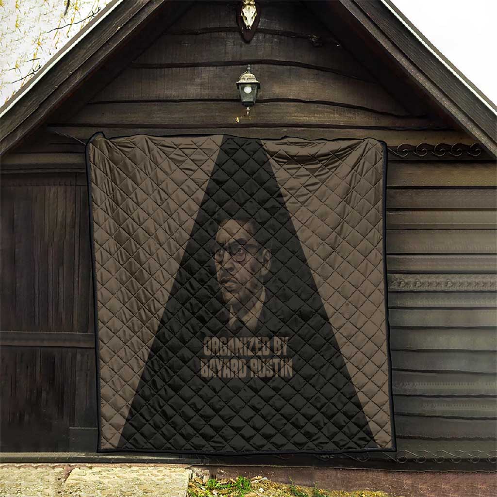 Bayard Rustin Quilt with March on Washington Design Civil Rights Organizer Tribute - Wonder Print Shop