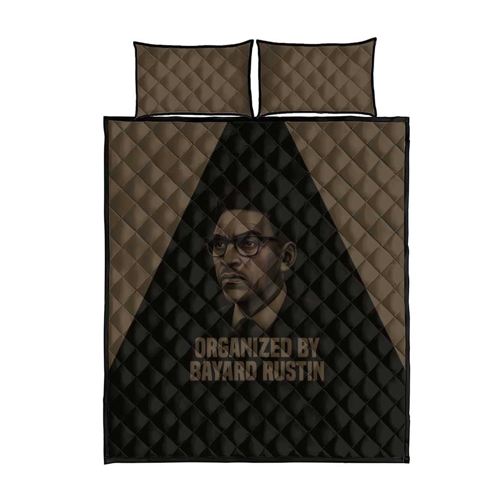 Bayard Rustin Quilt Bed Set with March on Washington Design Civil Rights Organizer Tribute - Wonder Print Shop