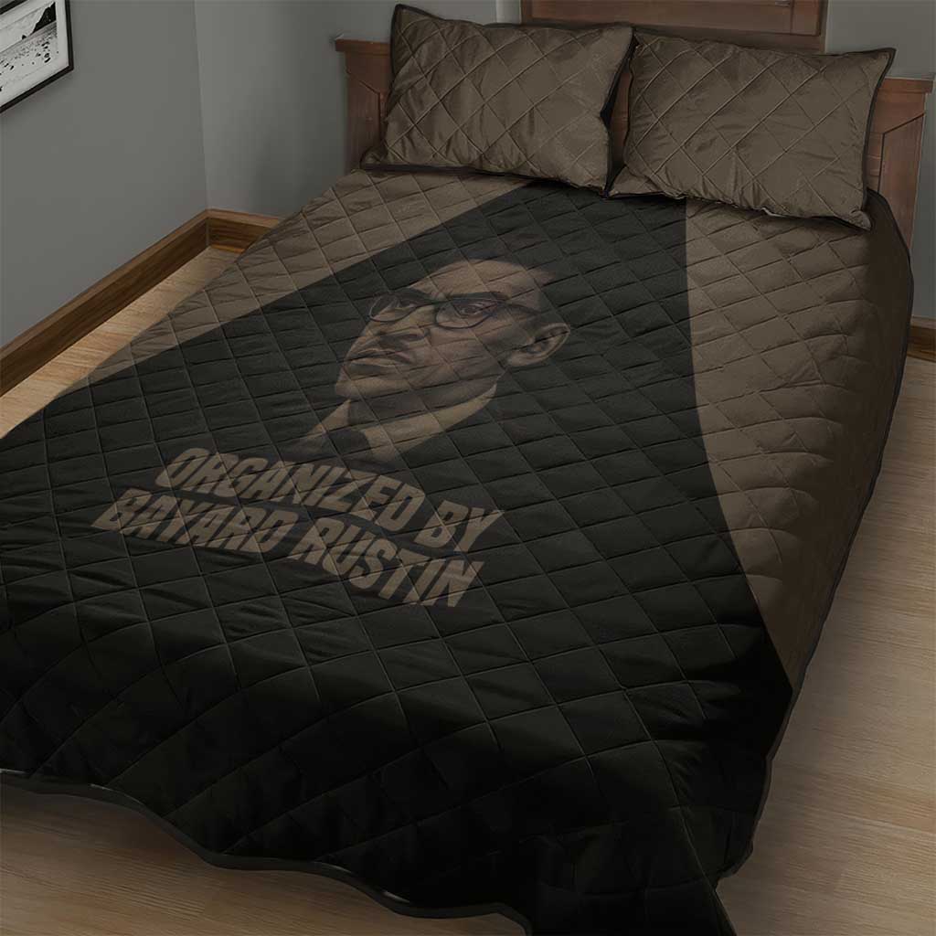 Bayard Rustin Quilt Bed Set with March on Washington Design Civil Rights Organizer Tribute - Wonder Print Shop