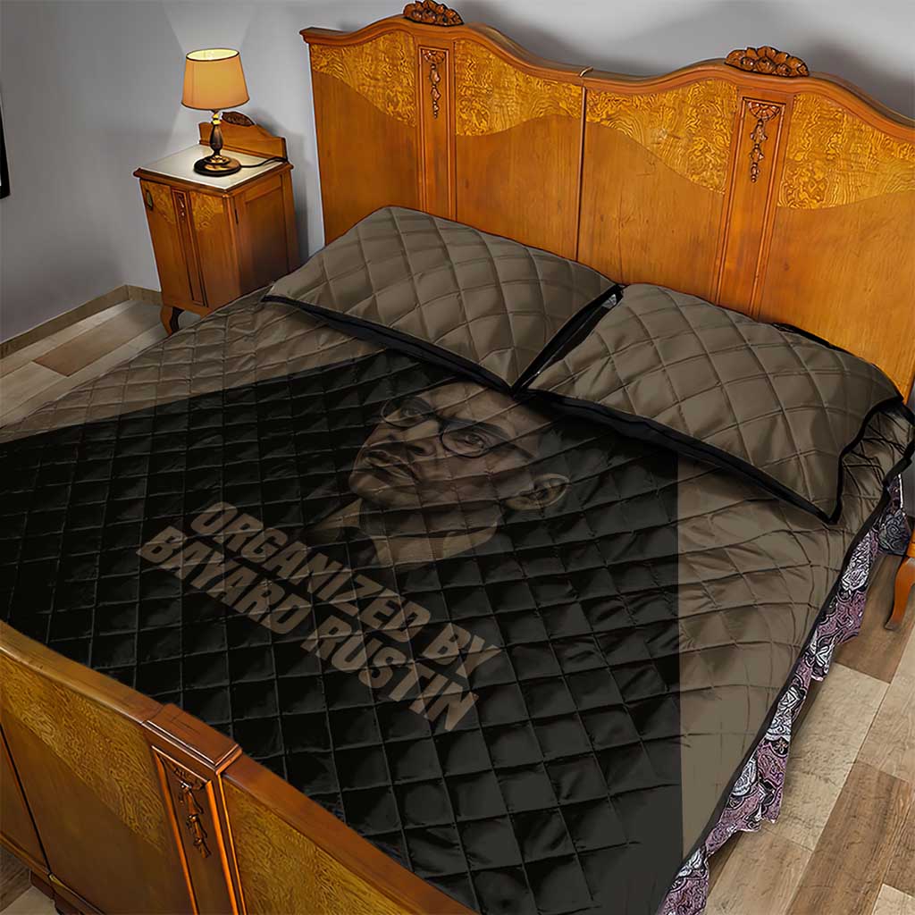 Bayard Rustin Quilt Bed Set with March on Washington Design Civil Rights Organizer Tribute - Wonder Print Shop