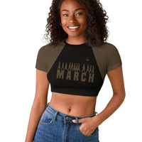 Bayard Rustin Raglan Cropped T shirt with March on Washington Design Civil Rights Organizer Tribute - Wonder Print Shop