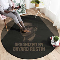 Bayard Rustin Round Carpet with March on Washington Design Civil Rights Organizer Tribute - Wonder Print Shop