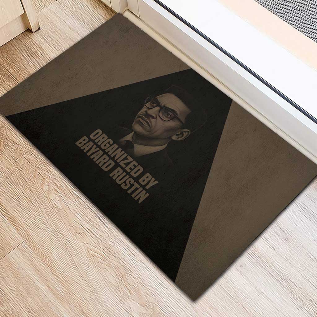 Bayard Rustin Rubber Doormat with March on Washington Design Civil Rights Organizer Tribute - Wonder Print Shop