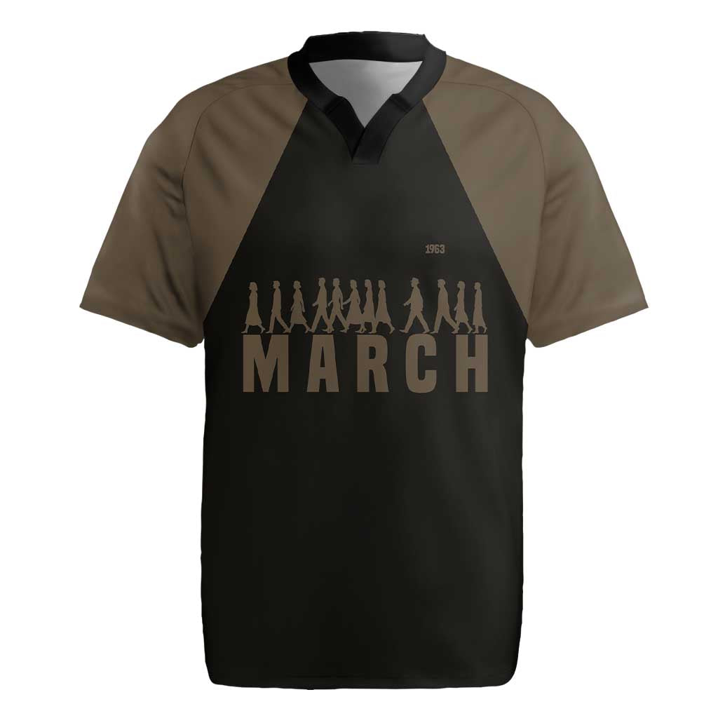 Bayard Rustin Rugby Jersey with March on Washington Design Civil Rights Organizer Tribute - Wonder Print Shop