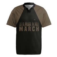 Bayard Rustin Rugby Jersey with March on Washington Design Civil Rights Organizer Tribute - Wonder Print Shop