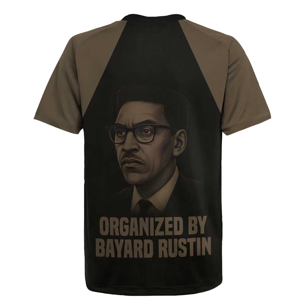 Bayard Rustin Rugby Jersey with March on Washington Design Civil Rights Organizer Tribute - Wonder Print Shop