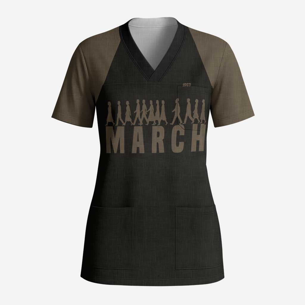 Bayard Rustin Scrub Top with March on Washington Design Civil Rights Organizer Tribute - Wonder Print Shop