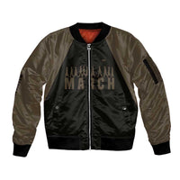 Bayard Rustin Sleeve Zip Bomber Jacket with March on Washington Design Civil Rights Organizer Tribute - Wonder Print Shop