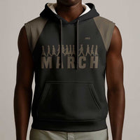 Bayard Rustin Sleeveless Hoodie with March on Washington Design Civil Rights Organizer Tribute - Wonder Print Shop