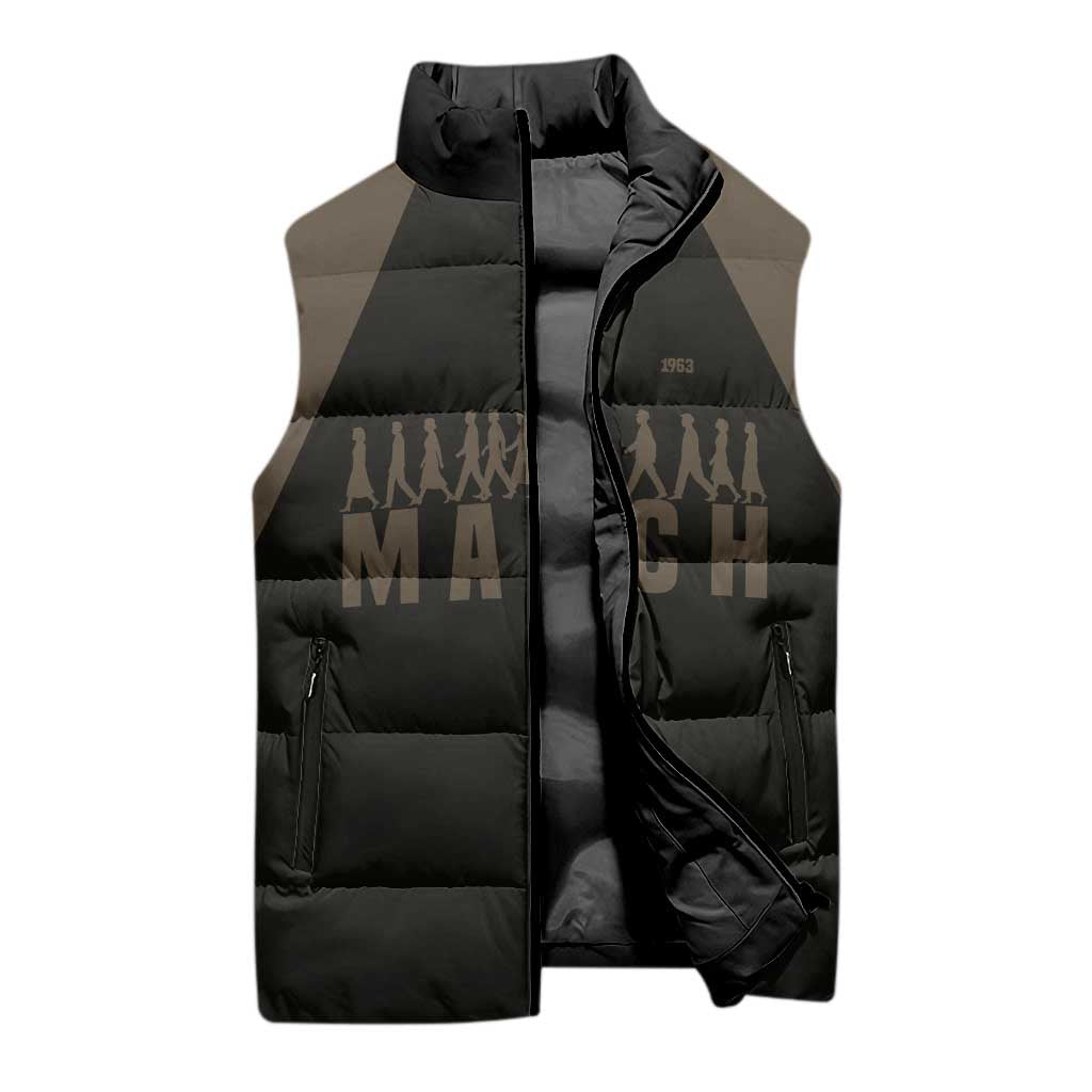 Bayard Rustin Sleeveless Puffer Jacket with March on Washington Design Civil Rights Organizer Tribute - Wonder Print Shop