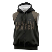 Bayard Rustin Sleeveless Zip Hoodie with March on Washington Design Civil Rights Organizer Tribute - Wonder Print Shop