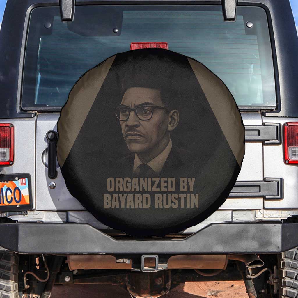 Bayard Rustin Spare Tire Cover with March on Washington Design Civil Rights Organizer Tribute - Wonder Print Shop