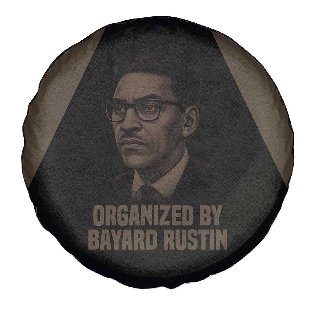 Bayard Rustin Spare Tire Cover with March on Washington Design Civil Rights Organizer Tribute - Wonder Print Shop