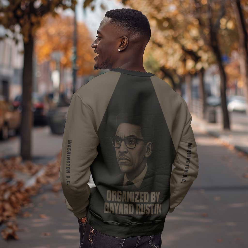 Bayard Rustin Sweatshirt with March on Washington Design Civil Rights Organizer Tribute - Wonder Print Shop