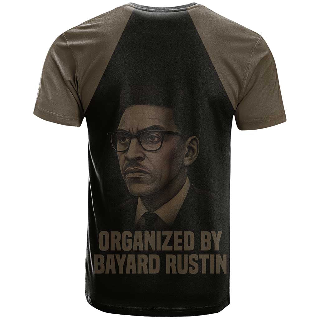 Bayard Rustin T shirt with March on Washington Design Civil Rights Organizer Tribute - Wonder Print Shop
