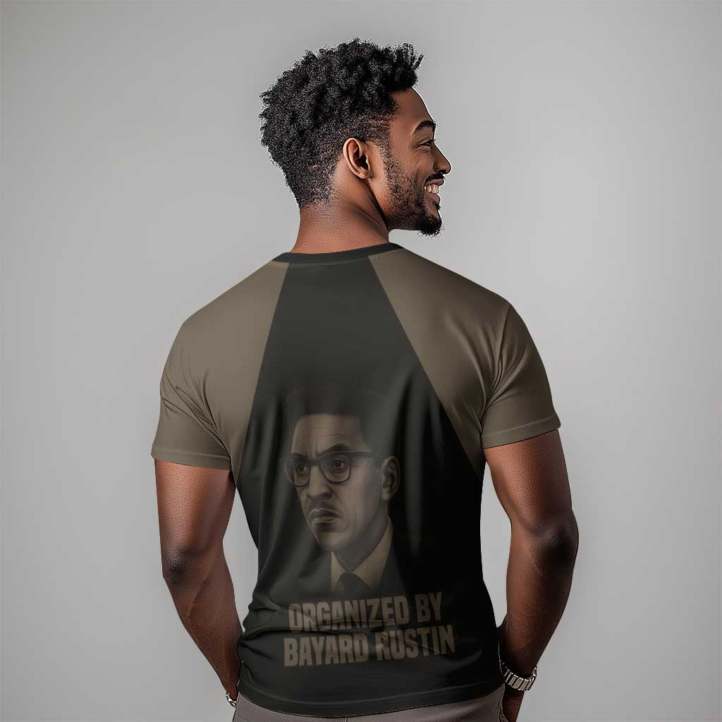 Bayard Rustin T shirt with March on Washington Design Civil Rights Organizer Tribute - Wonder Print Shop