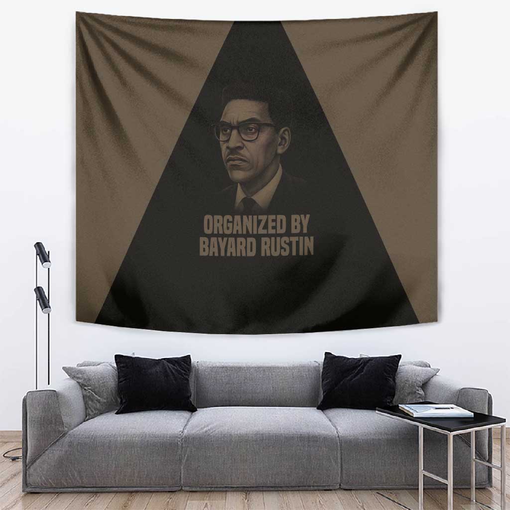 Bayard Rustin Tapestry with March on Washington Design Civil Rights Organizer Tribute - Wonder Print Shop