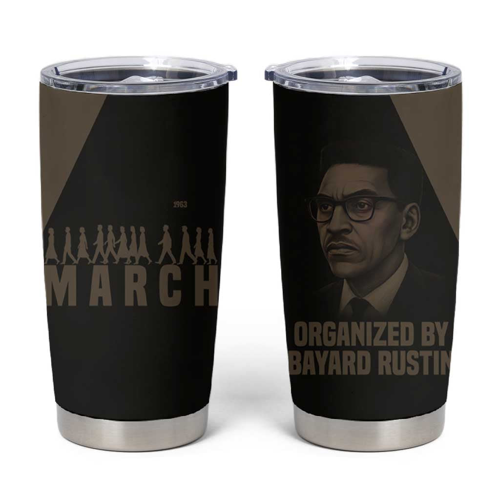 Bayard Rustin Tumbler Cup with March on Washington Design Civil Rights Organizer Tribute - Wonder Print Shop