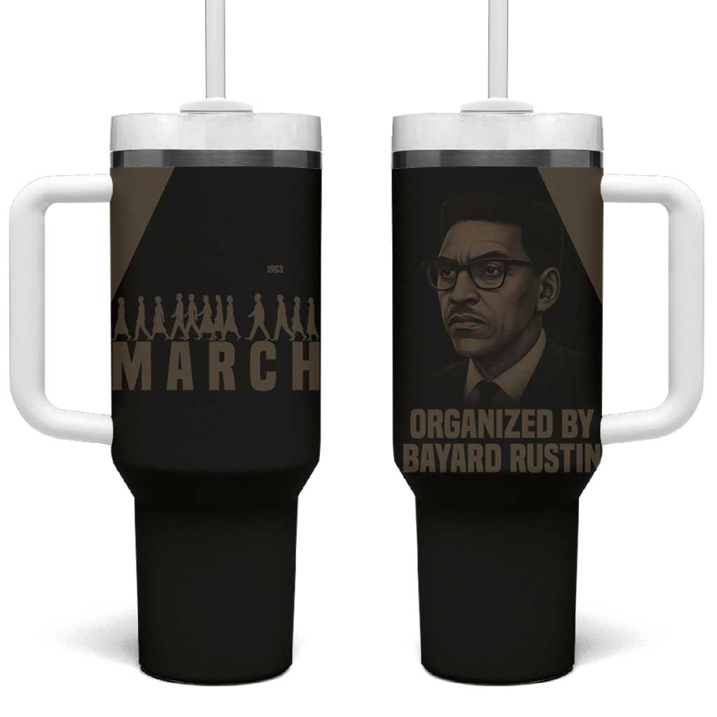 Bayard Rustin Tumbler With Handle with March on Washington Design Civil Rights Organizer Tribute - Wonder Print Shop