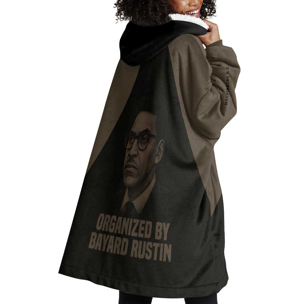 Bayard Rustin Wearable Blanket Hoodie with March on Washington Design Civil Rights Organizer Tribute - Wonder Print Shop