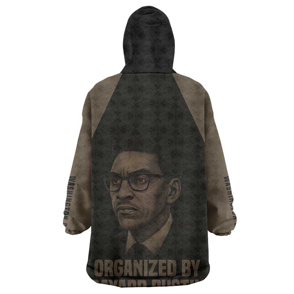 Bayard Rustin Wearable Blanket Hoodie with March on Washington Design Civil Rights Organizer Tribute - Wonder Print Shop