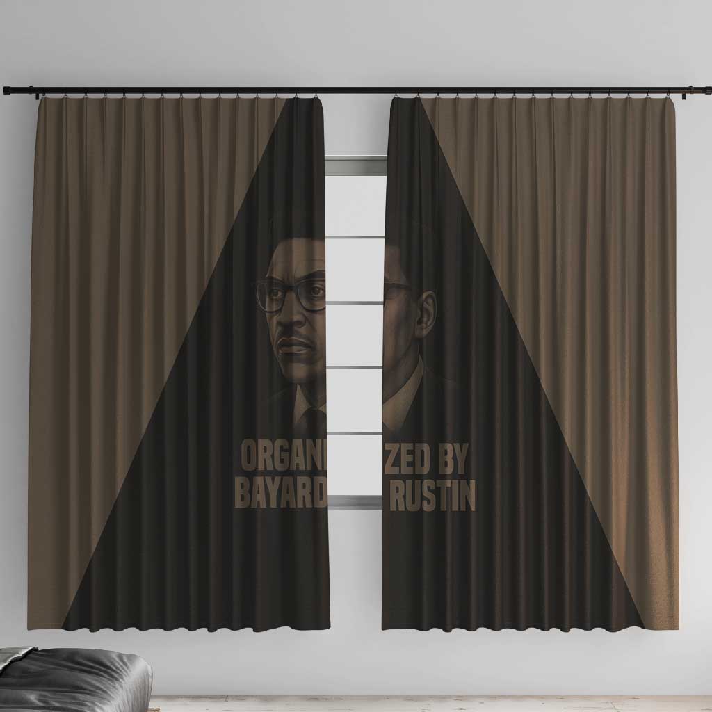 Bayard Rustin Window Curtain with March on Washington Design Civil Rights Organizer Tribute - Wonder Print Shop