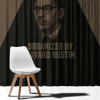 Bayard Rustin Window Curtain with March on Washington Design Civil Rights Organizer Tribute - Wonder Print Shop