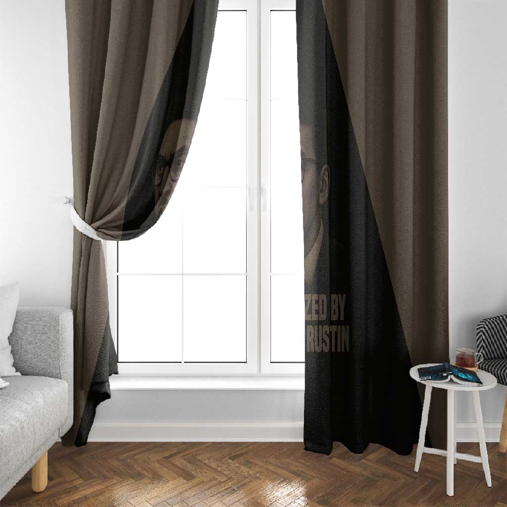 Bayard Rustin Window Curtain with March on Washington Design Civil Rights Organizer Tribute - Wonder Print Shop