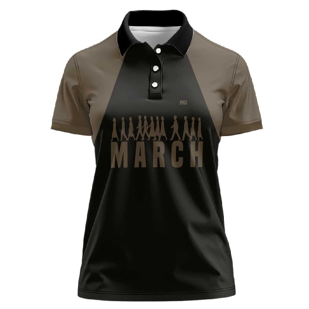 Bayard Rustin Women Polo Shirt with March on Washington Design Civil Rights Organizer Tribute - Wonder Print Shop