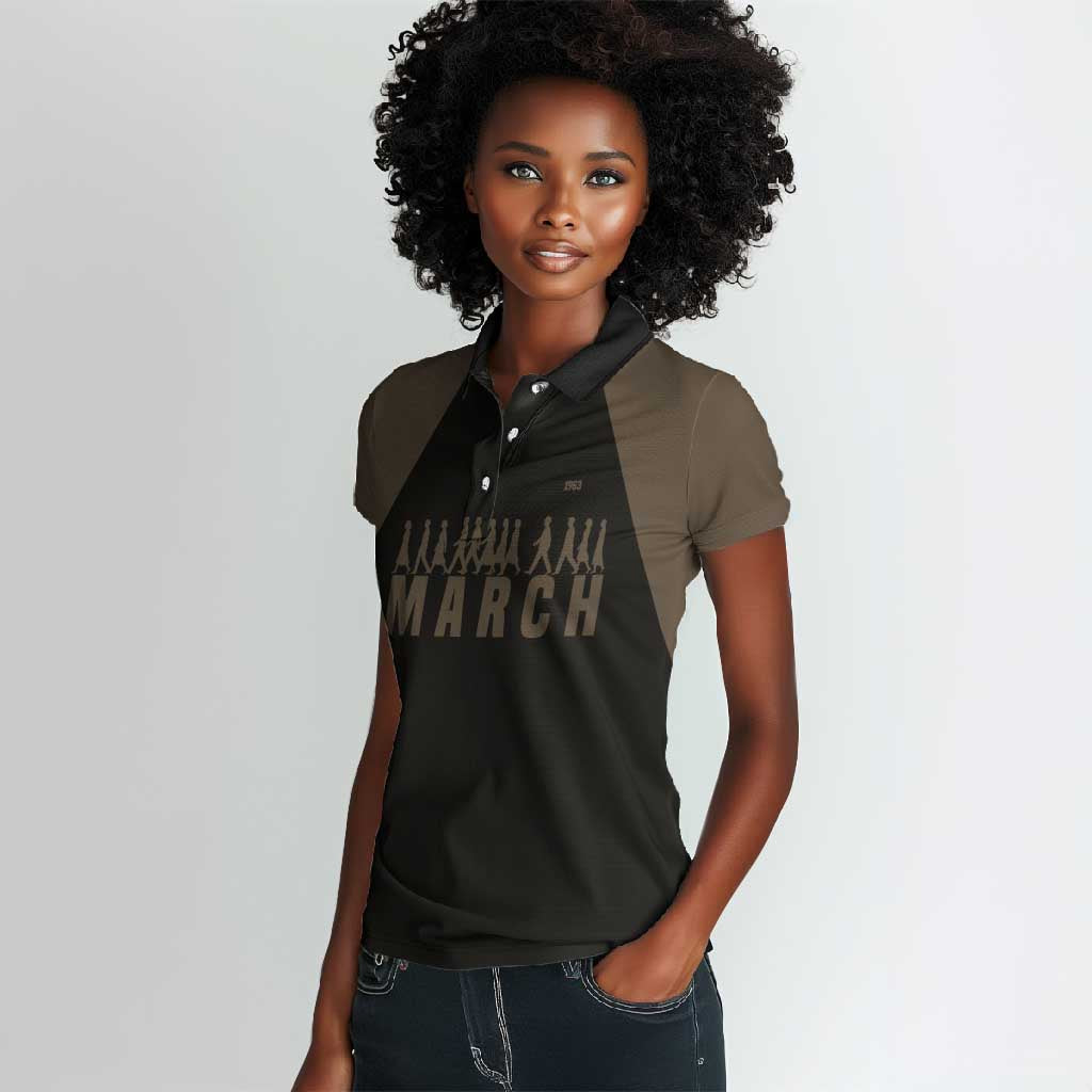 Bayard Rustin Women Polo Shirt with March on Washington Design Civil Rights Organizer Tribute - Wonder Print Shop