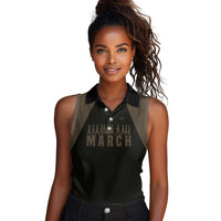 Bayard Rustin Women Sleeveless Polo Shirt with March on Washington Design Civil Rights Organizer Tribute - Wonder Print Shop