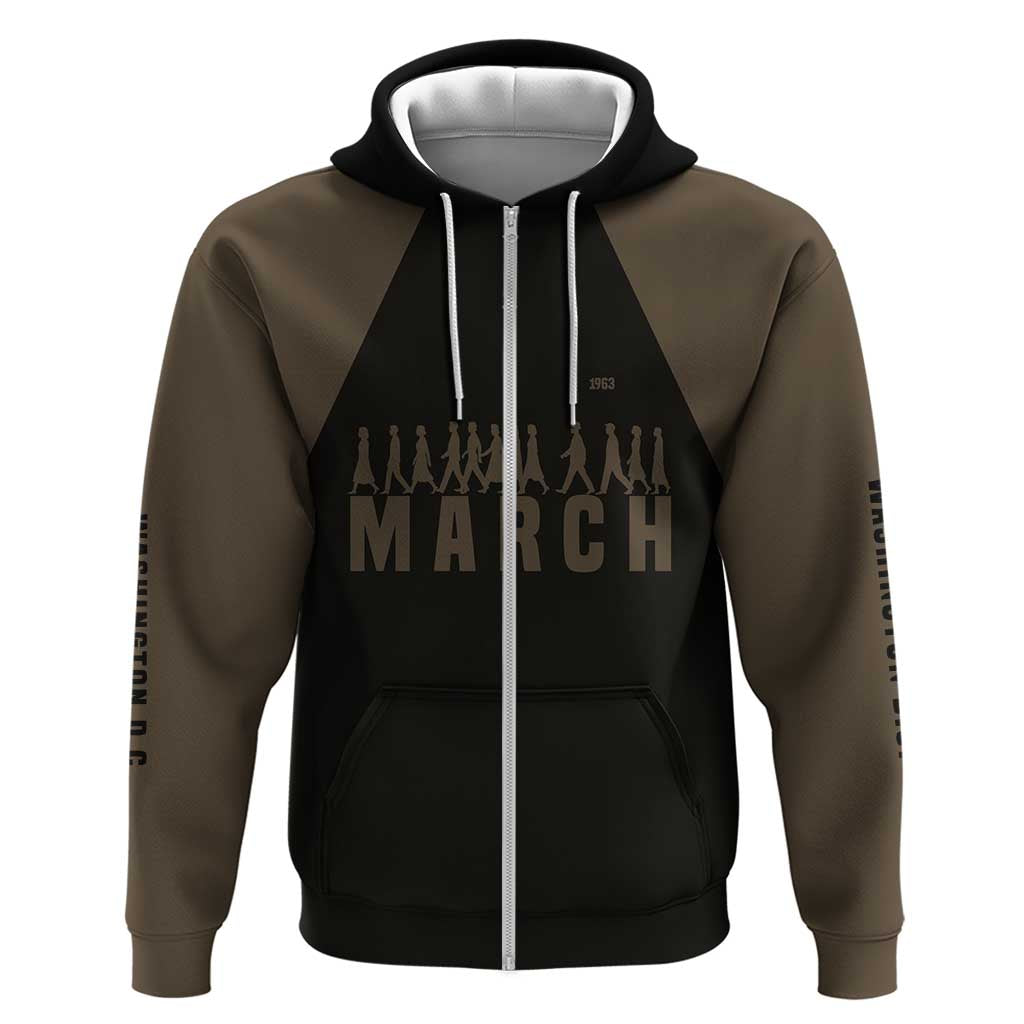 Bayard Rustin Zip Hoodie with March on Washington Design Civil Rights Organizer Tribute - Wonder Print Shop