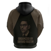 Bayard Rustin Zip Hoodie with March on Washington Design Civil Rights Organizer Tribute - Wonder Print Shop