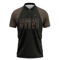 Bayard Rustin Zipper Polo Shirt with March on Washington Design Civil Rights Organizer Tribute - Wonder Print Shop