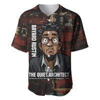 Bayard Rustin Baseball Jersey with Quiet Architect Design Strategy and Courage Civil Rights Tribute - Wonder Print Shop