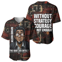Bayard Rustin Baseball Jersey with Quiet Architect Design Strategy and Courage Civil Rights Tribute - Wonder Print Shop