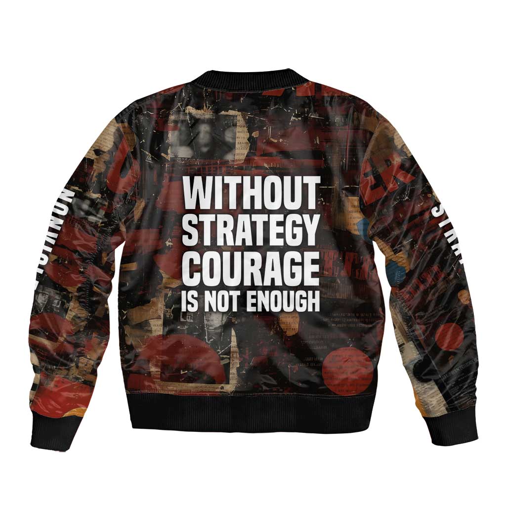 Bayard Rustin Bomber Jacket with Quiet Architect Design Strategy and Courage Civil Rights Tribute - Wonder Print Shop