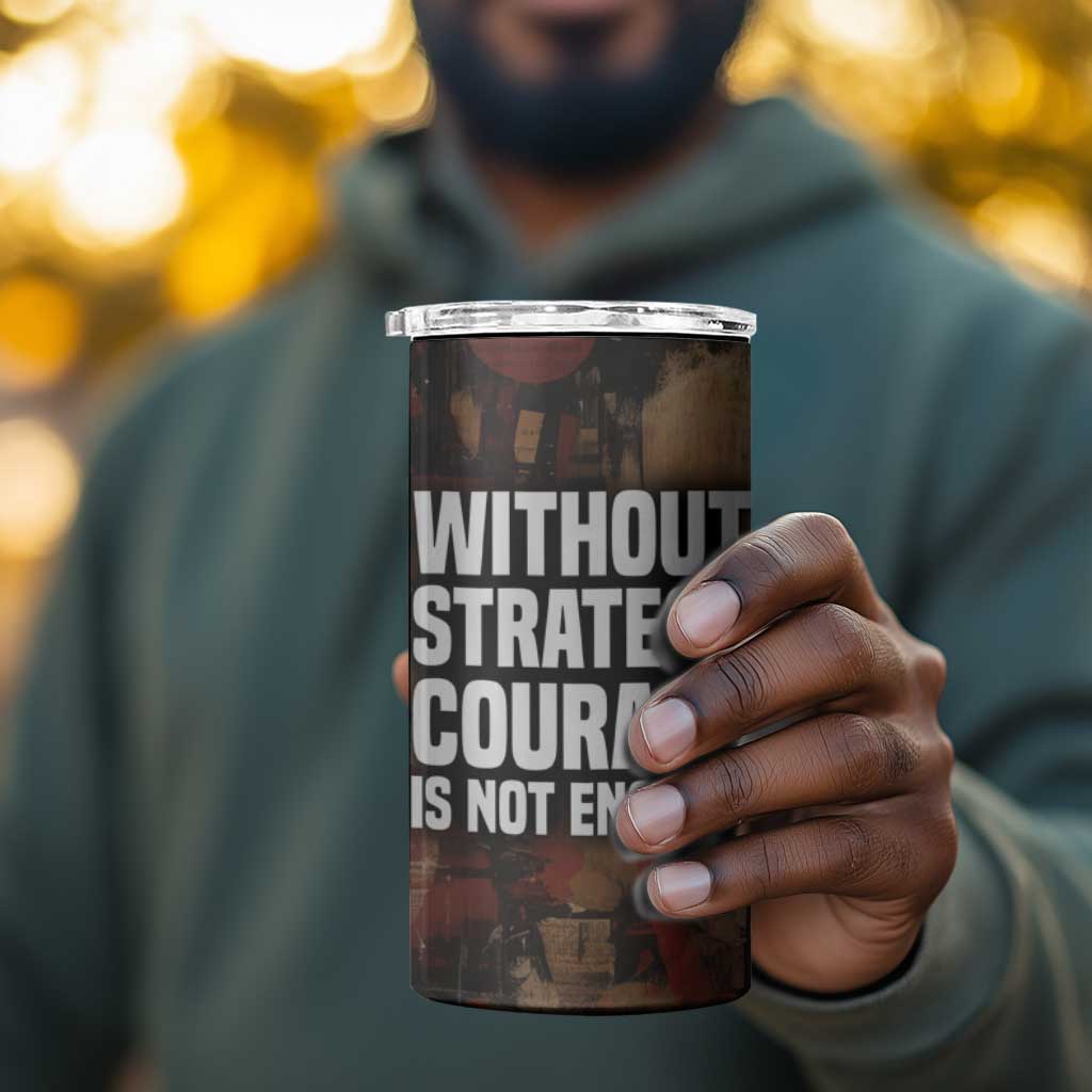 Bayard Rustin 4 in 1 Can Cooler Tumbler with Quiet Architect Design Strategy and Courage Civil Rights Tribute - Wonder Print Shop
