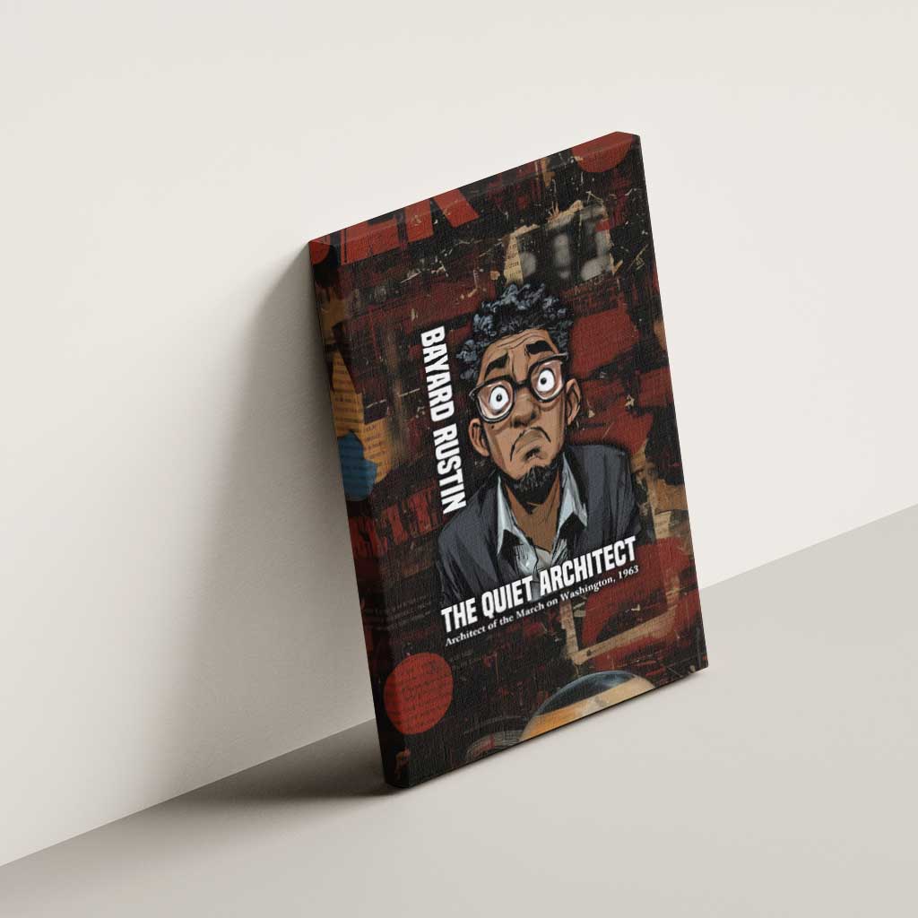 Bayard Rustin Canvas Wall Art with Quiet Architect Design Strategy and Courage Civil Rights Tribute - Wonder Print Shop