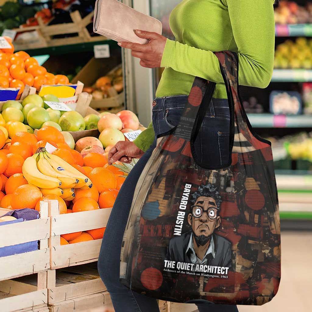 Bayard Rustin Grocery Bag with Quiet Architect Design Strategy and Courage Civil Rights Tribute - Wonder Print Shop