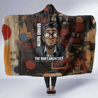 Bayard Rustin Hooded Blanket with Quiet Architect Design Strategy and Courage Civil Rights Tribute - Wonder Print Shop